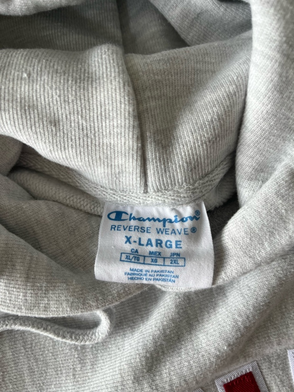 Cornell Champion Reverse Weave Hoodie XL Light Grey - Picture 4 of 5